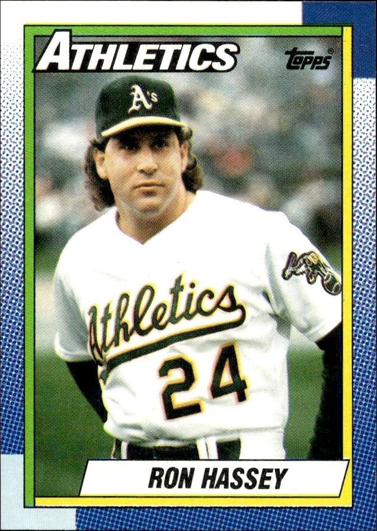 1990 Topps Ron Hassey #527 baseball trading card front