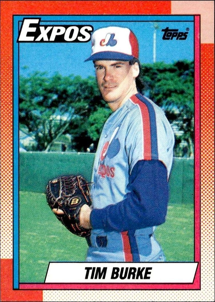 1990 Topps Tim Burke #195 trading card