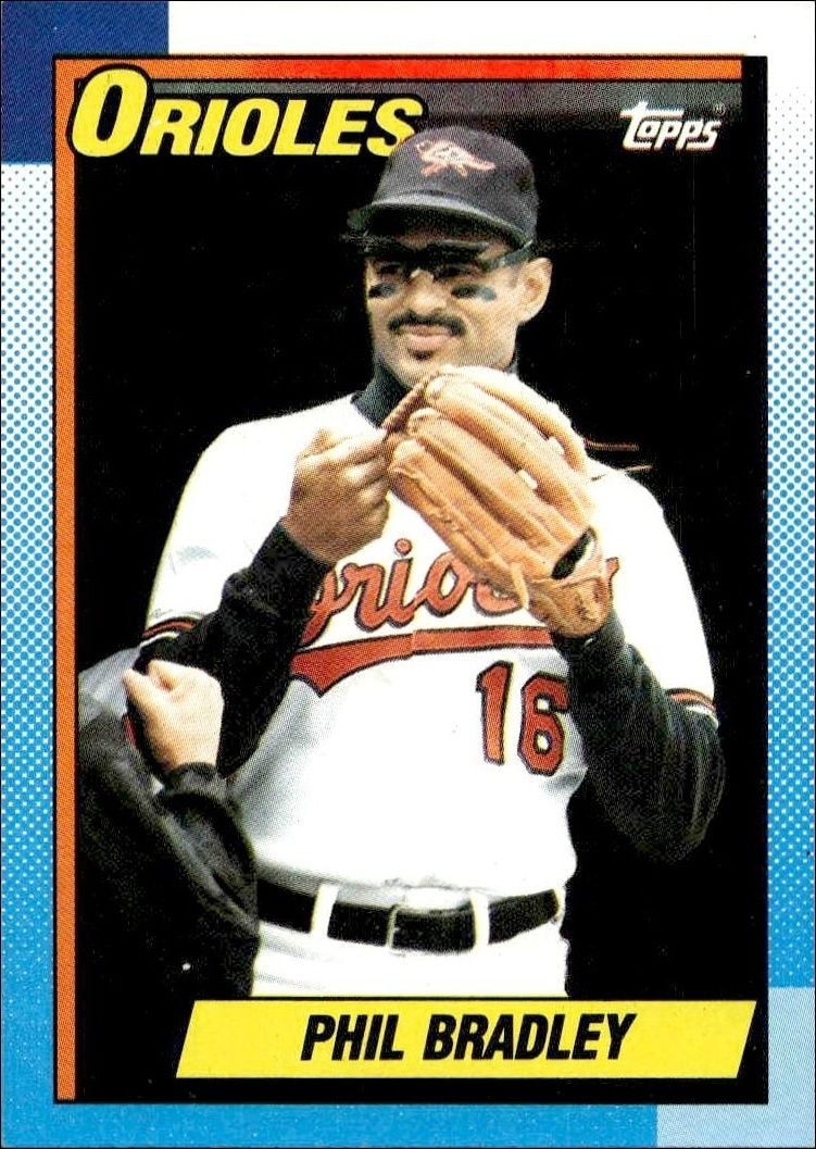 1990 Topps Phil Bradley #163 trading card