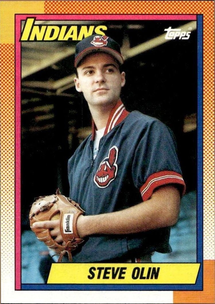 1990 Topps Steve Olin #433 baseball trading card front