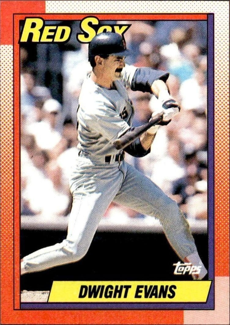 1990 Topps Dwight Evans #375 trading card