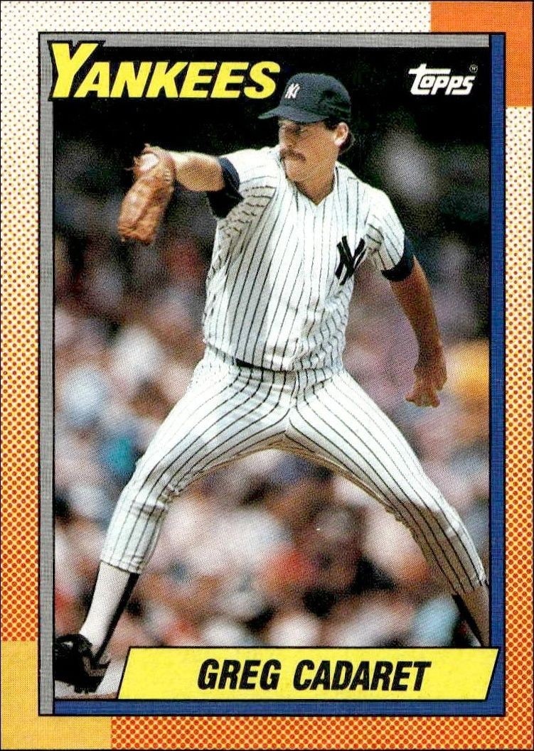 1990 Topps Greg Cadaret #659 trading card