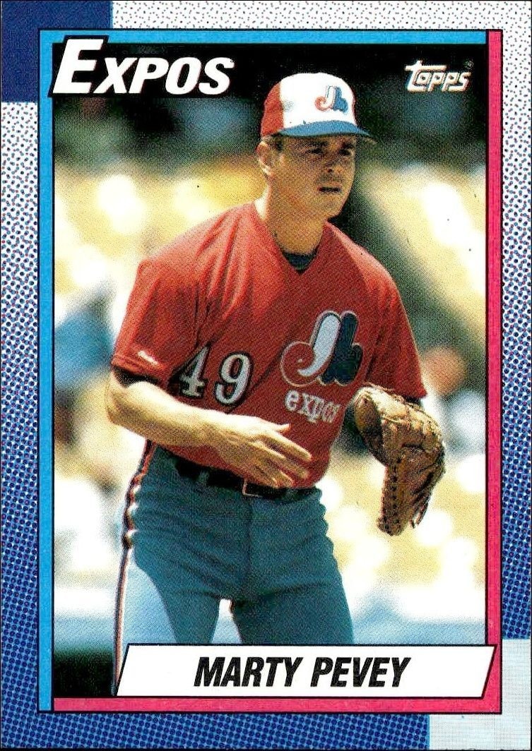 1990 Topps Marty Pevey #137 trading card