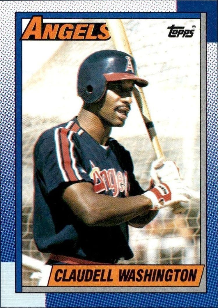 1990 Topps Claudell Washington #705 trading card