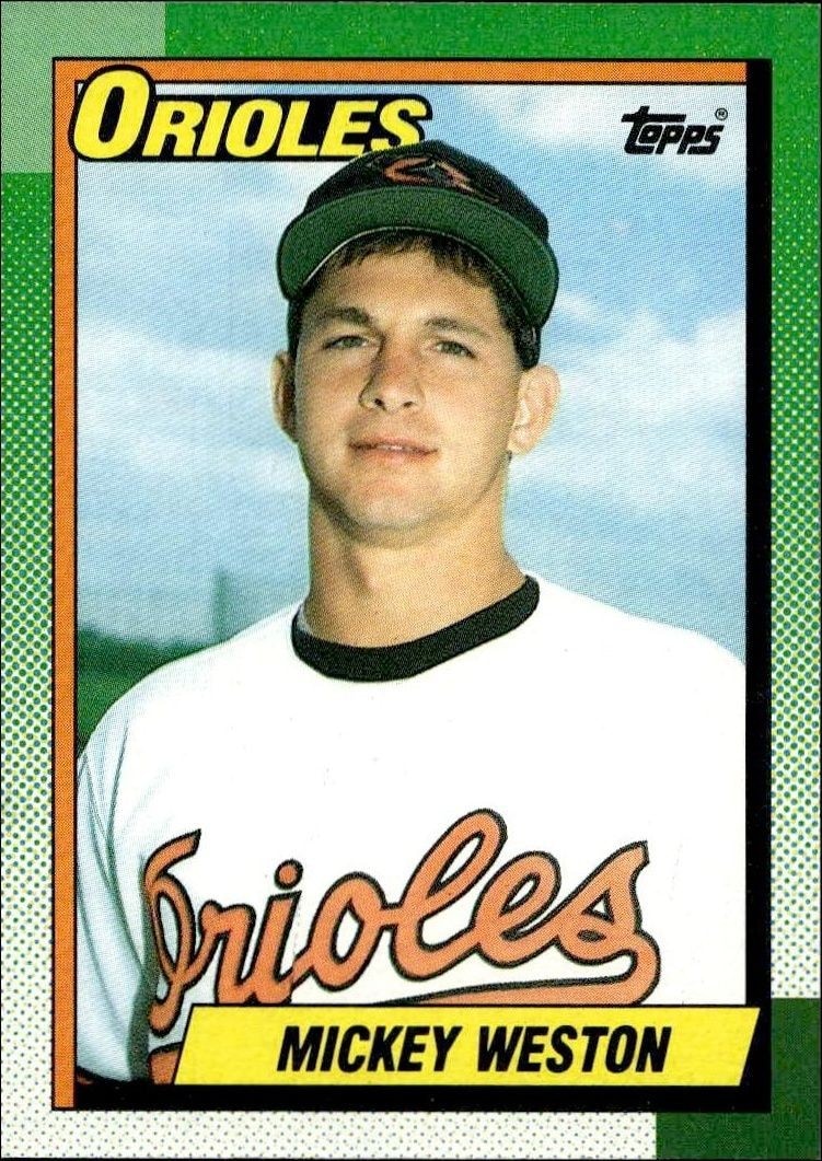 1990 Topps Mickey Weston #377 trading card