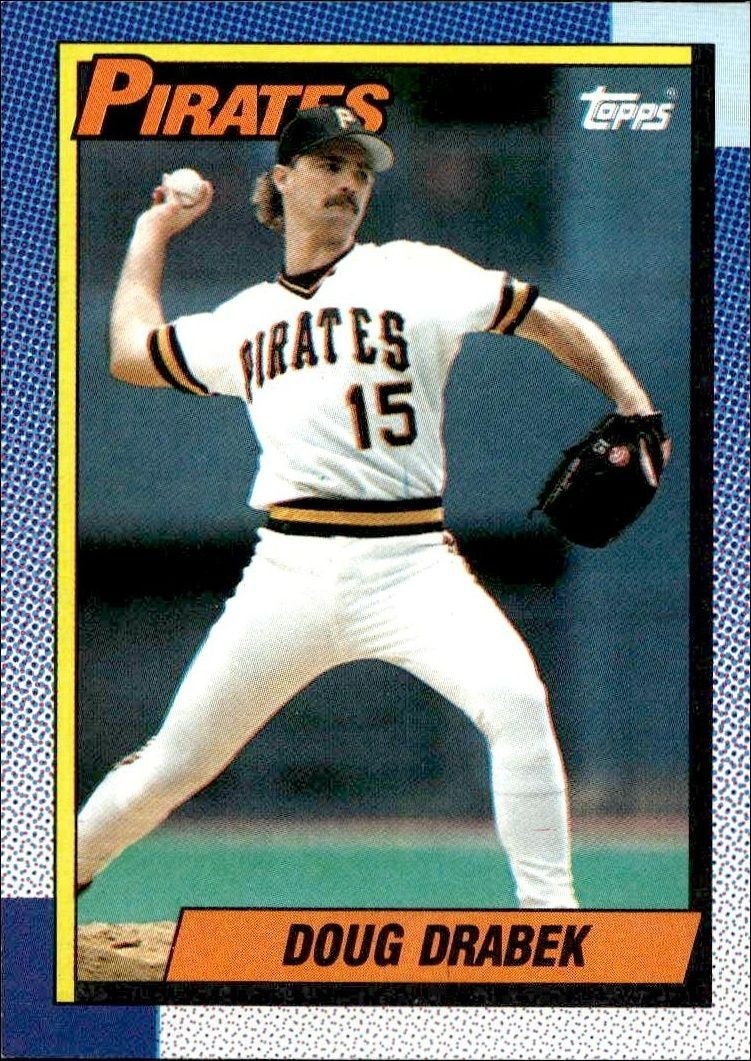 1990 Topps Doug Drabek #197 baseball trading card front