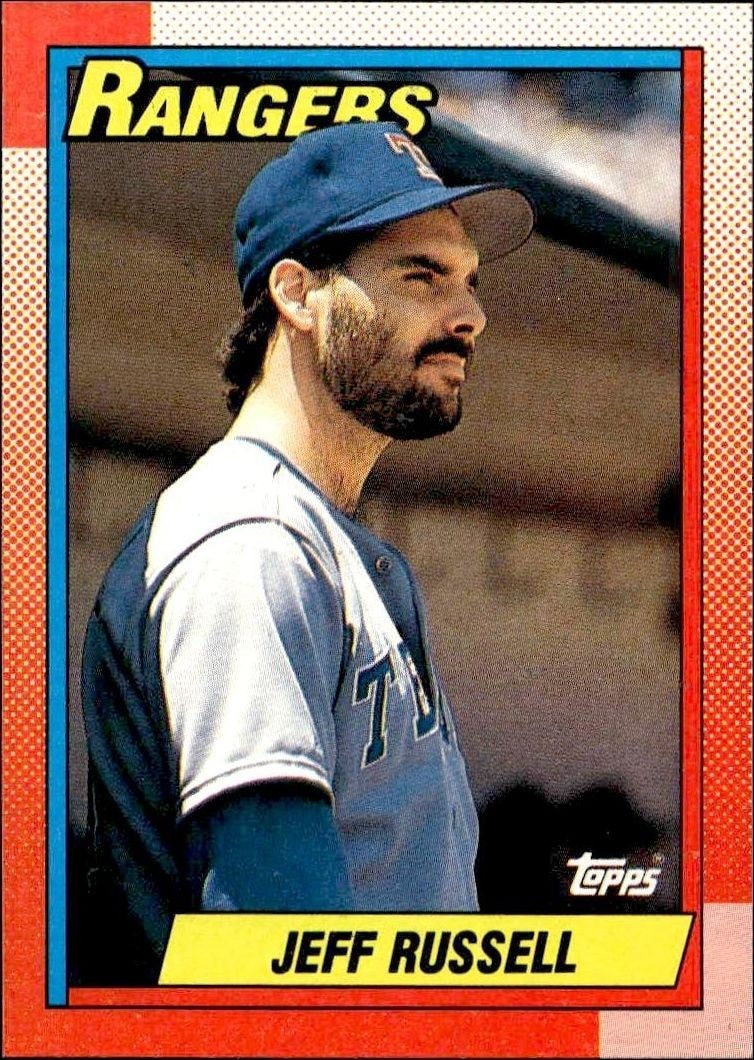 1990 Topps Jeff Russell #80 trading card