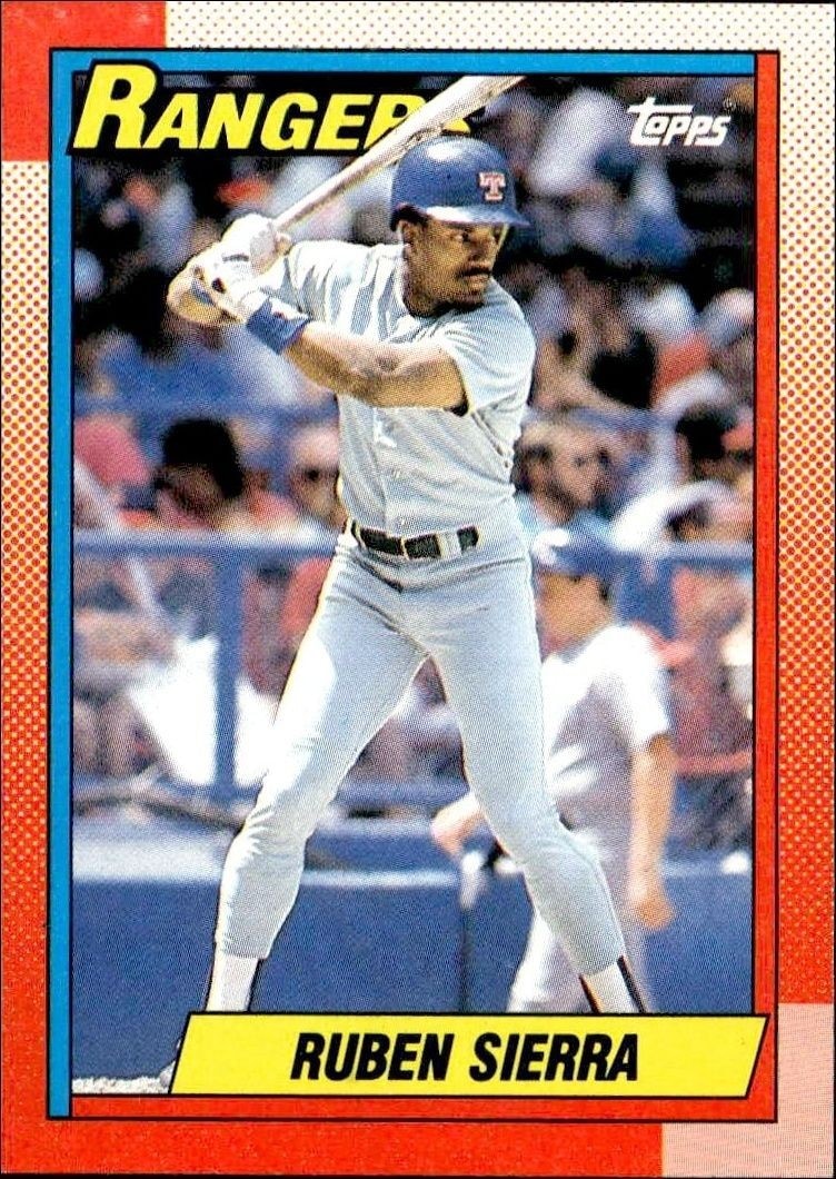 1990 Topps Ruben Sierra #185 baseball trading card front