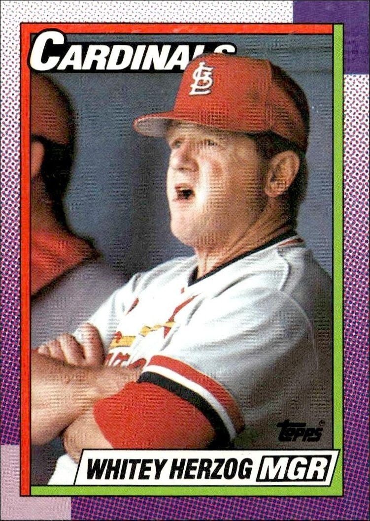 1990 Topps Whitey Herzog #261 trading card