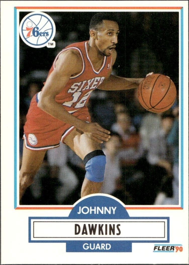 1990-91 Fleer Johnny Dawkins #141 trading card