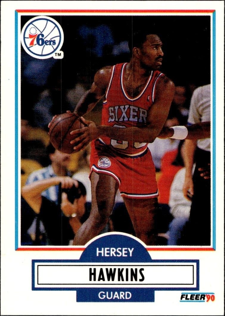 1990-91 Fleer Hersey Hawkins #143 basketball trading card front