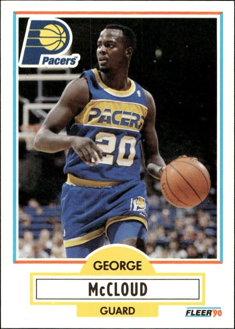 1990-91 Fleer George McCloud #77 basketball trading card front