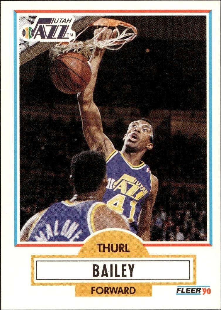 1990-91 Fleer Thurl Bailey #182 trading card
