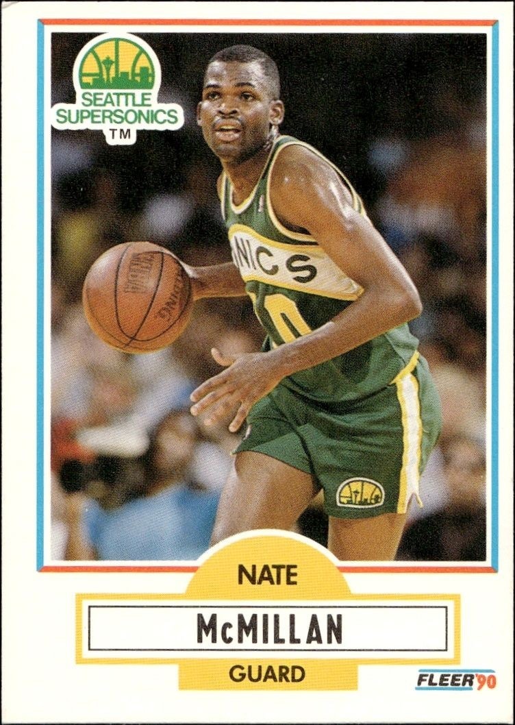 1990-91 Fleer Nate McMillan #181 trading card