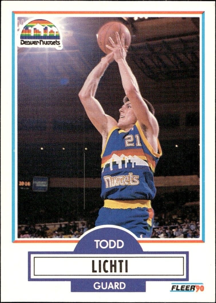1990-91 Fleer Todd Lichti #51 trading card