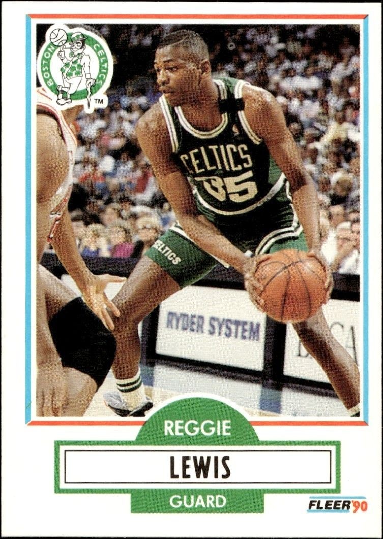 1990-91 Fleer Reggie Lewis #11 basketball trading card front