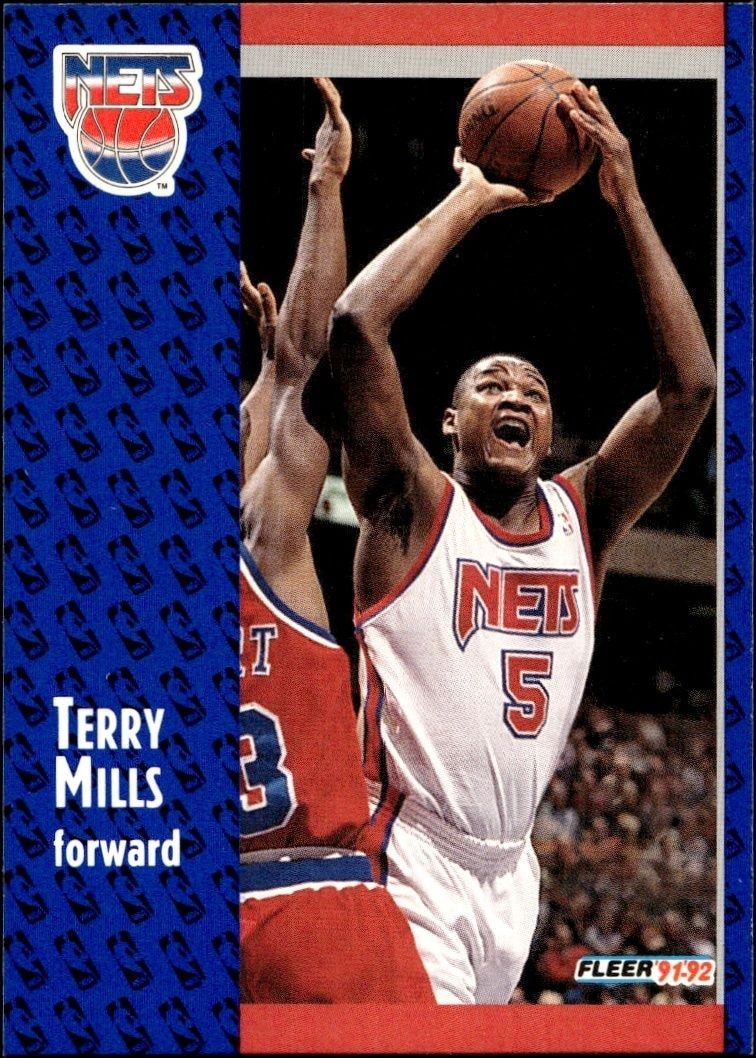 1991-92 Fleer Terry Mills #324 trading card