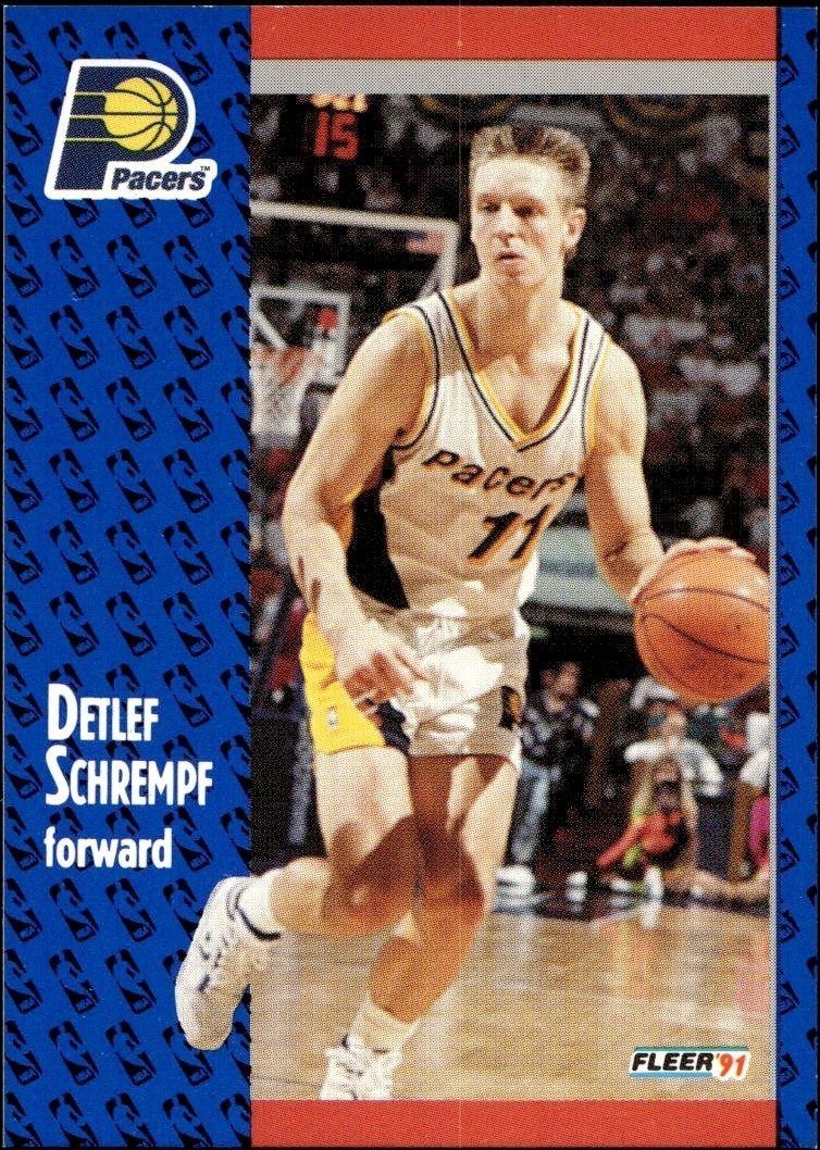 1991-92 Fleer Detlef Schrempf #85 basketball trading card front