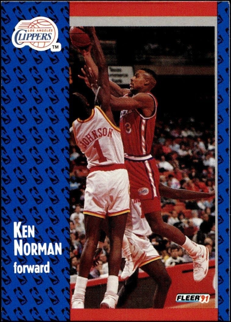 1991-92 Fleer Ken Norman #93 trading card