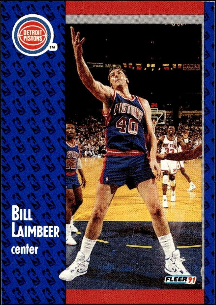 1991-92 Fleer Bill Laimbeer #62 trading card