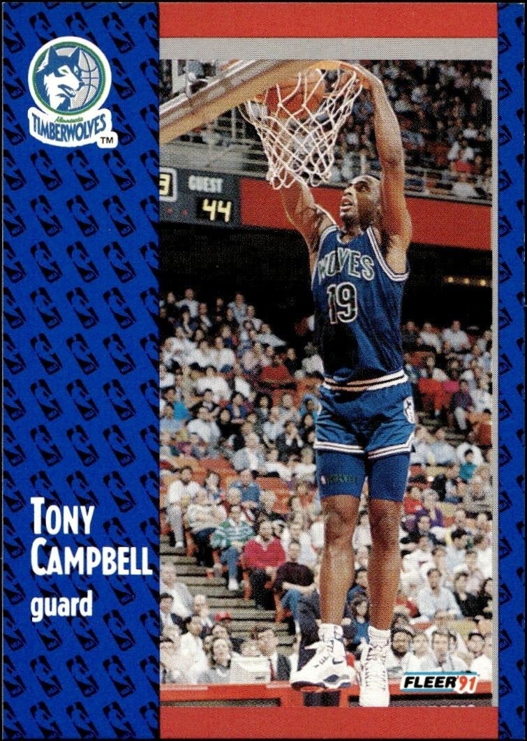 1991-92 Fleer Tony Campbell #121 trading card