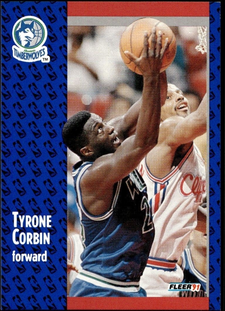 1991-92 Fleer Tyrone Corbin #122 trading card