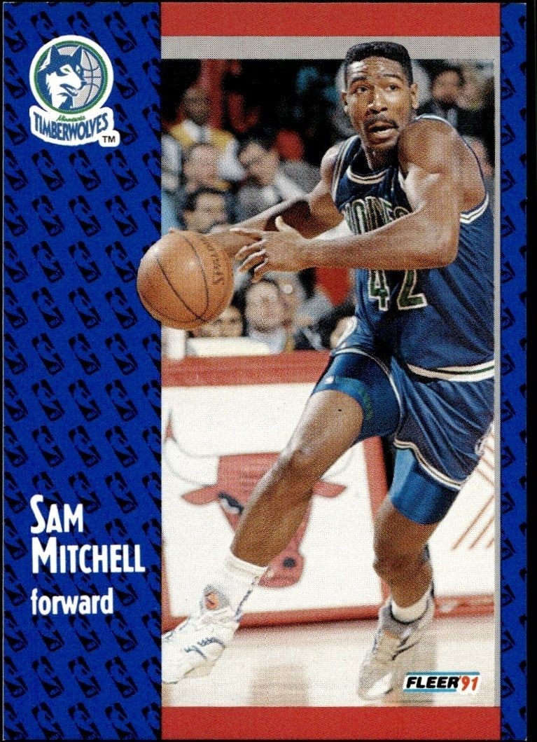 1991-92 Fleer Sam Mitchell #123 trading card