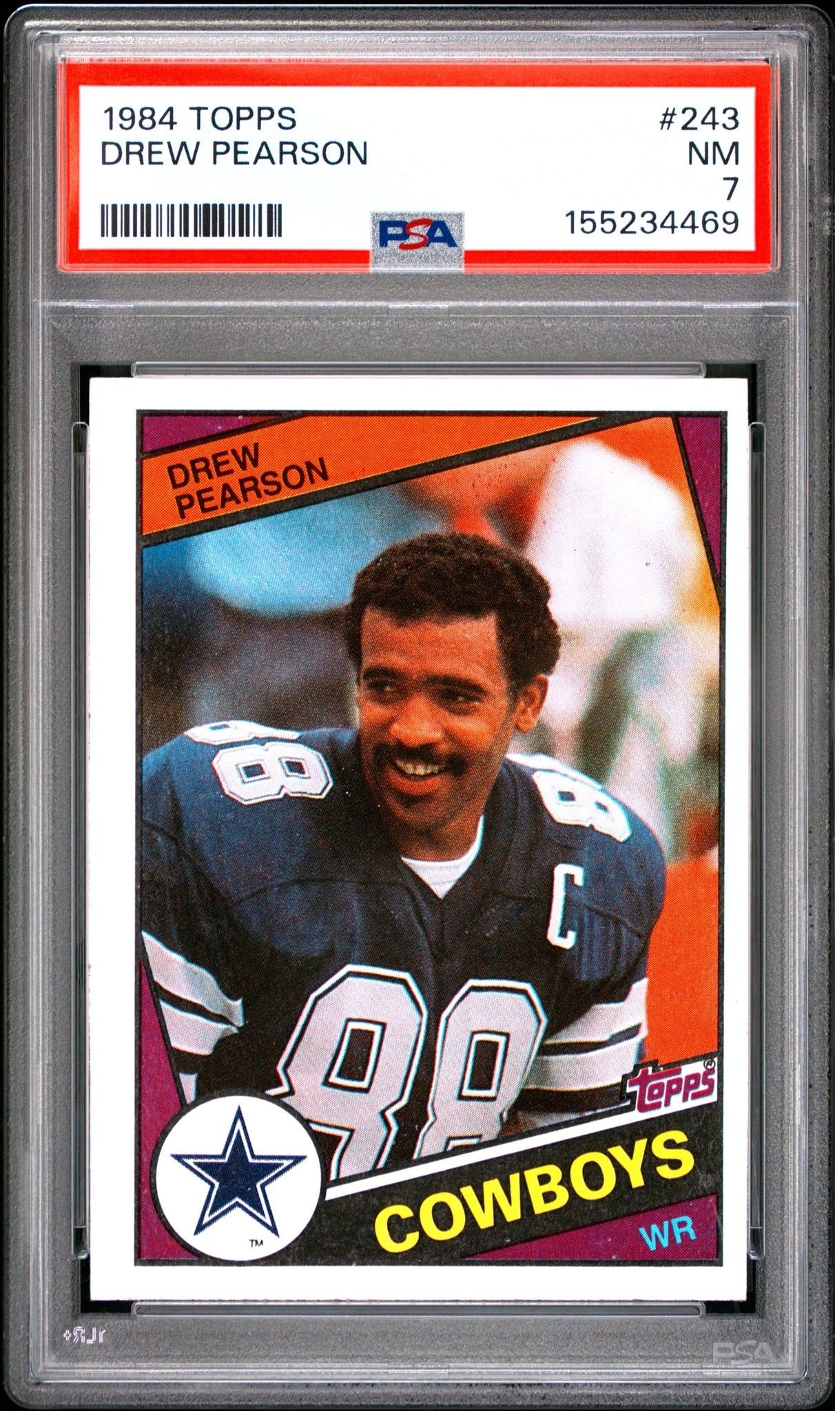 1984 Topps Drew Pearson #243 trading card
