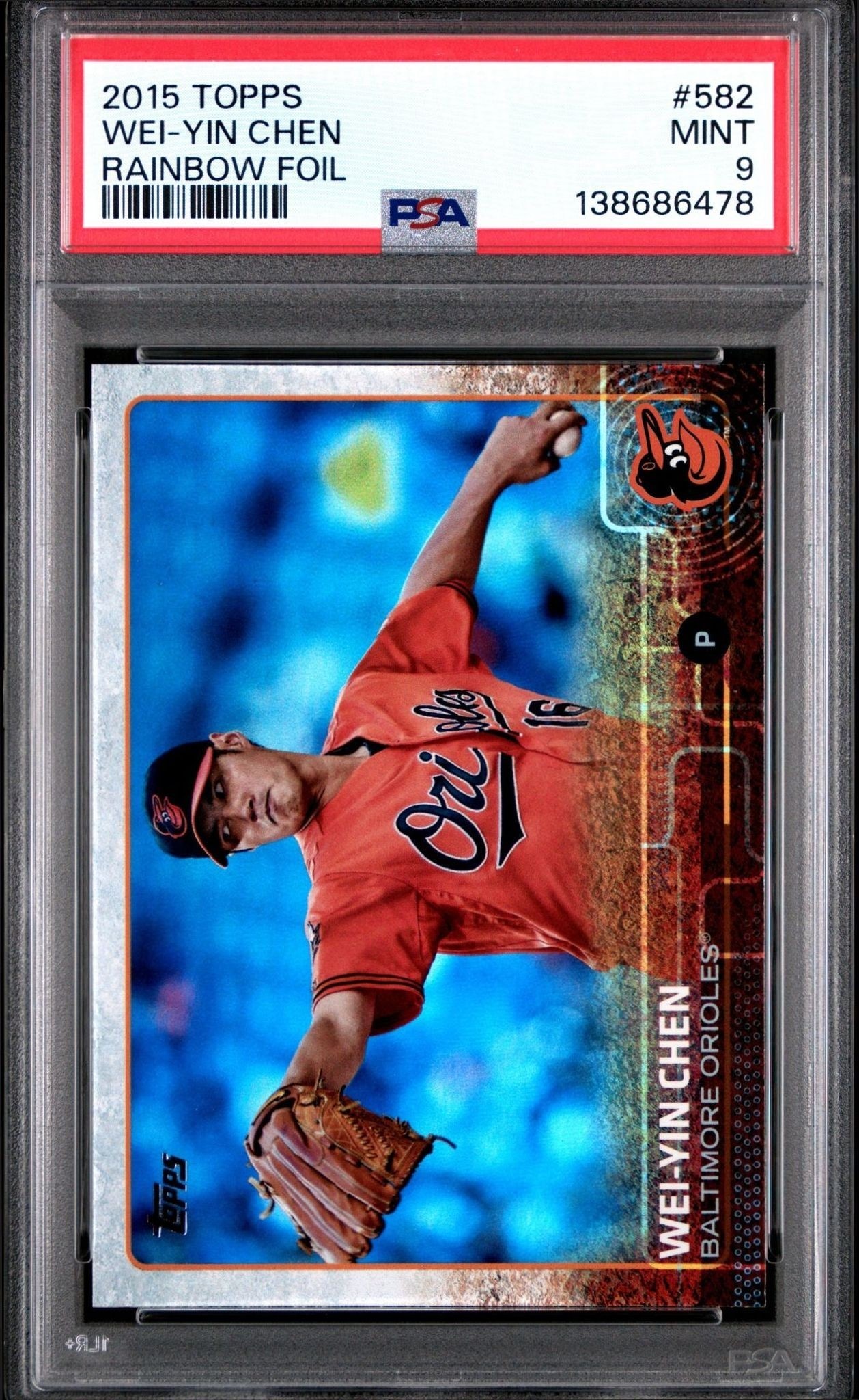 2015 Topps Wei-Yin Chen #582 trading card