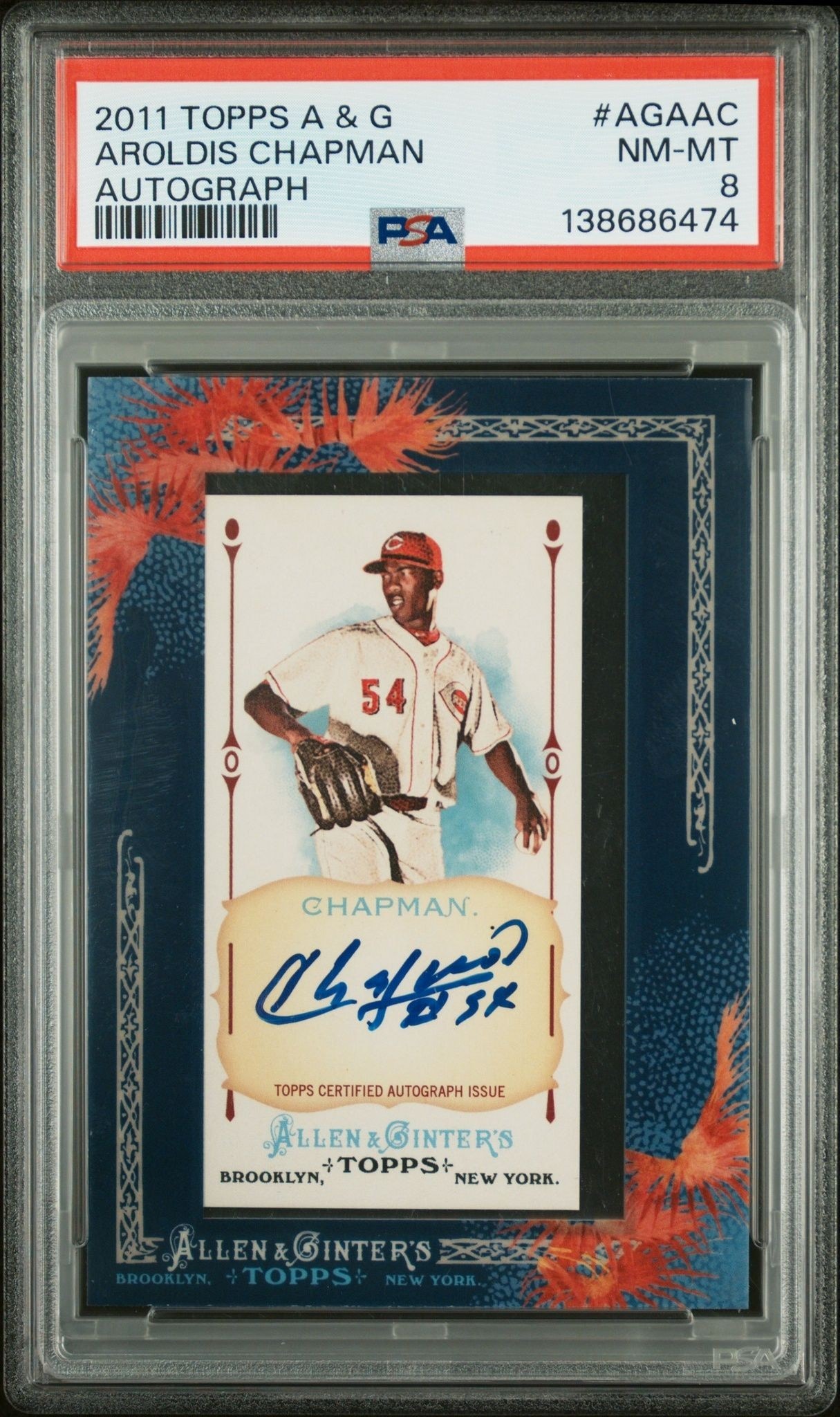 2011 Topps Allen & Ginter Aroldis Chapman #AGA-AC trading card