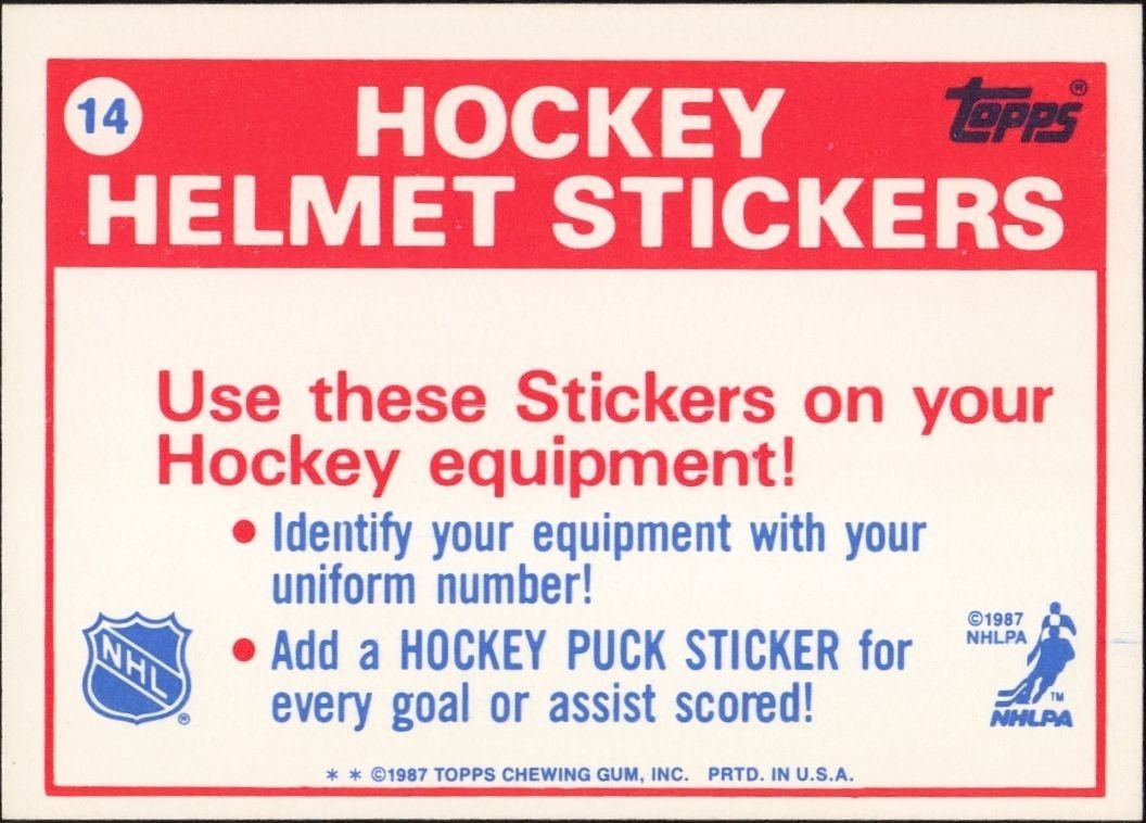 1989-90 Topps Buffalo Sabres #14 hockey trading card back