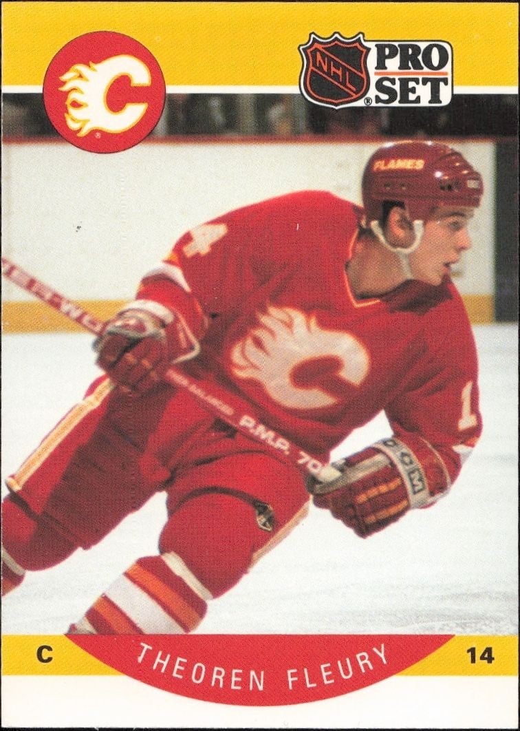 1990-91 Pro-Set NHL Series 1 Theoren Fleury #33 trading card