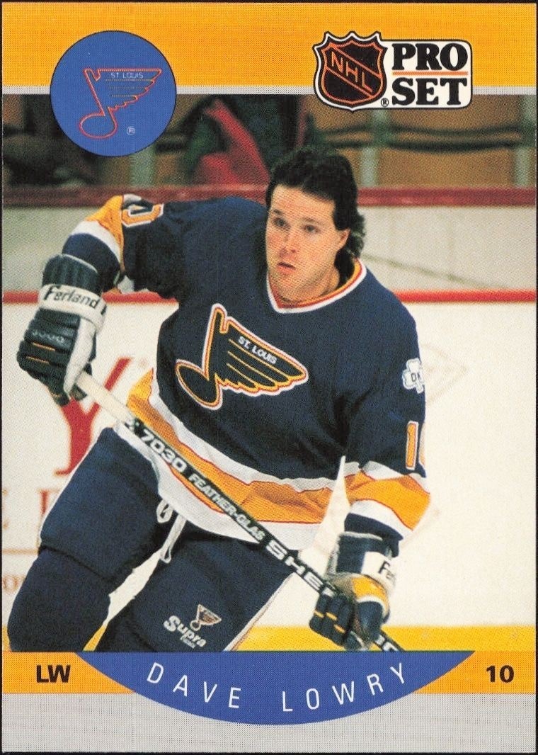 1990-91 Pro-Set NHL Series 1 Dave Lowry #265 trading card