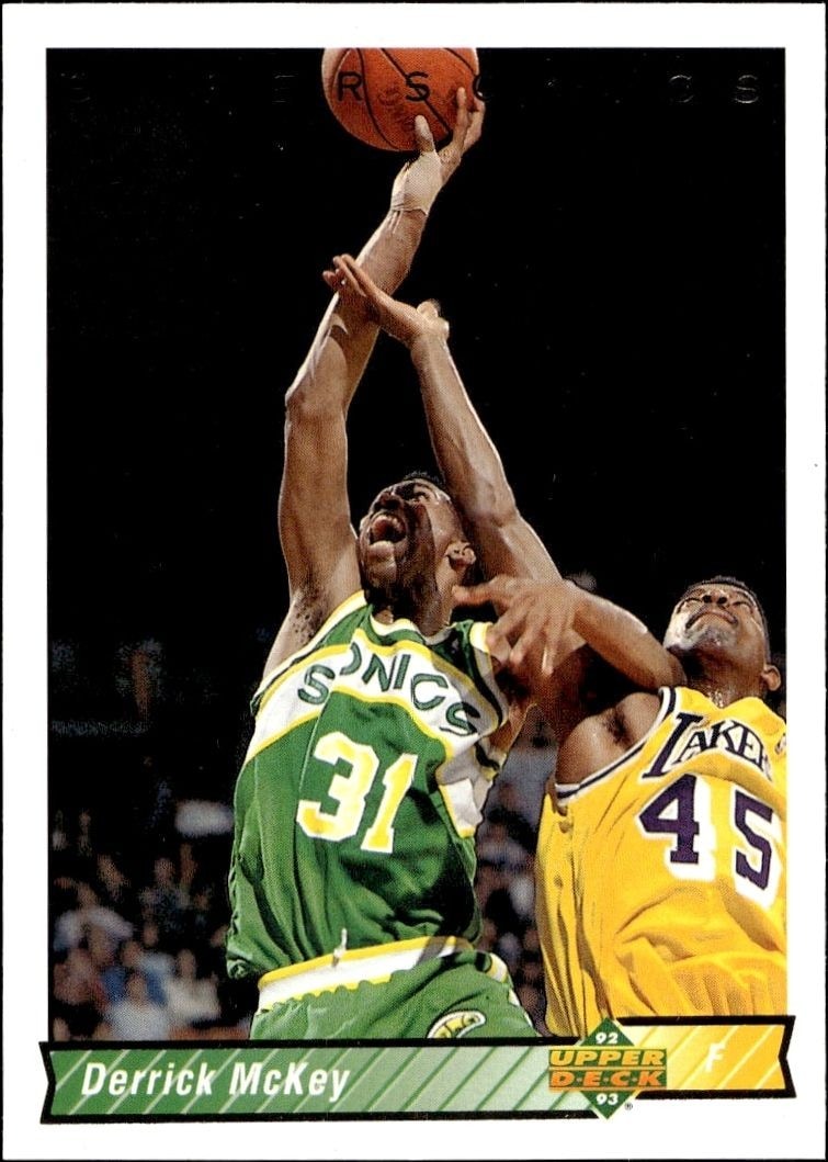 1992-93 Upper-Deck Derrick McKey #235 trading card
