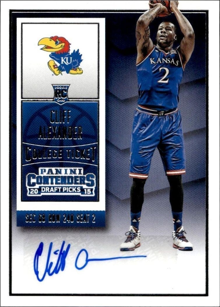 2015-16 Panini Contenders Draft Picks Cliff Alexander #166 trading card