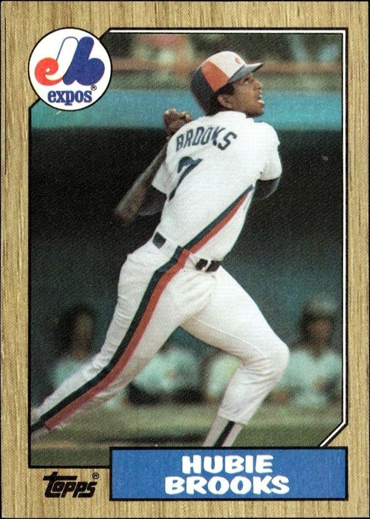 1987 Topps Hubie Brooks #650 baseball trading card front