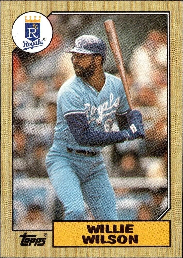 1987 Topps Willie Wilson #783 trading card