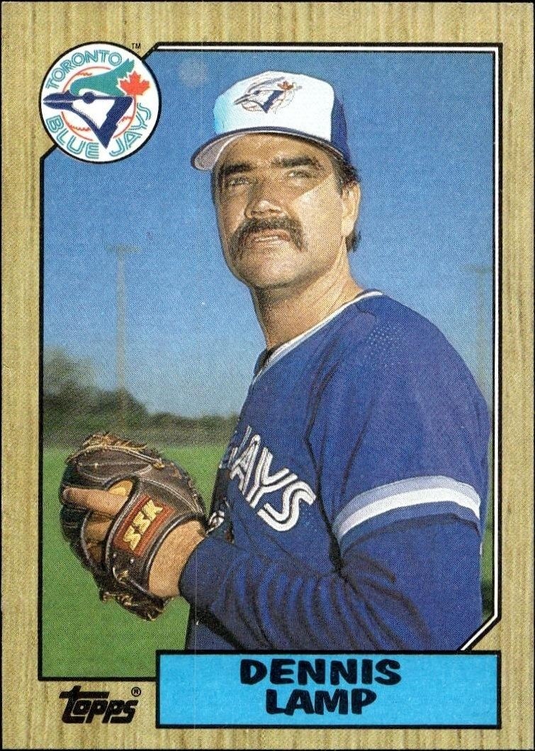 1987 Topps Dennis Lamp #768 trading card