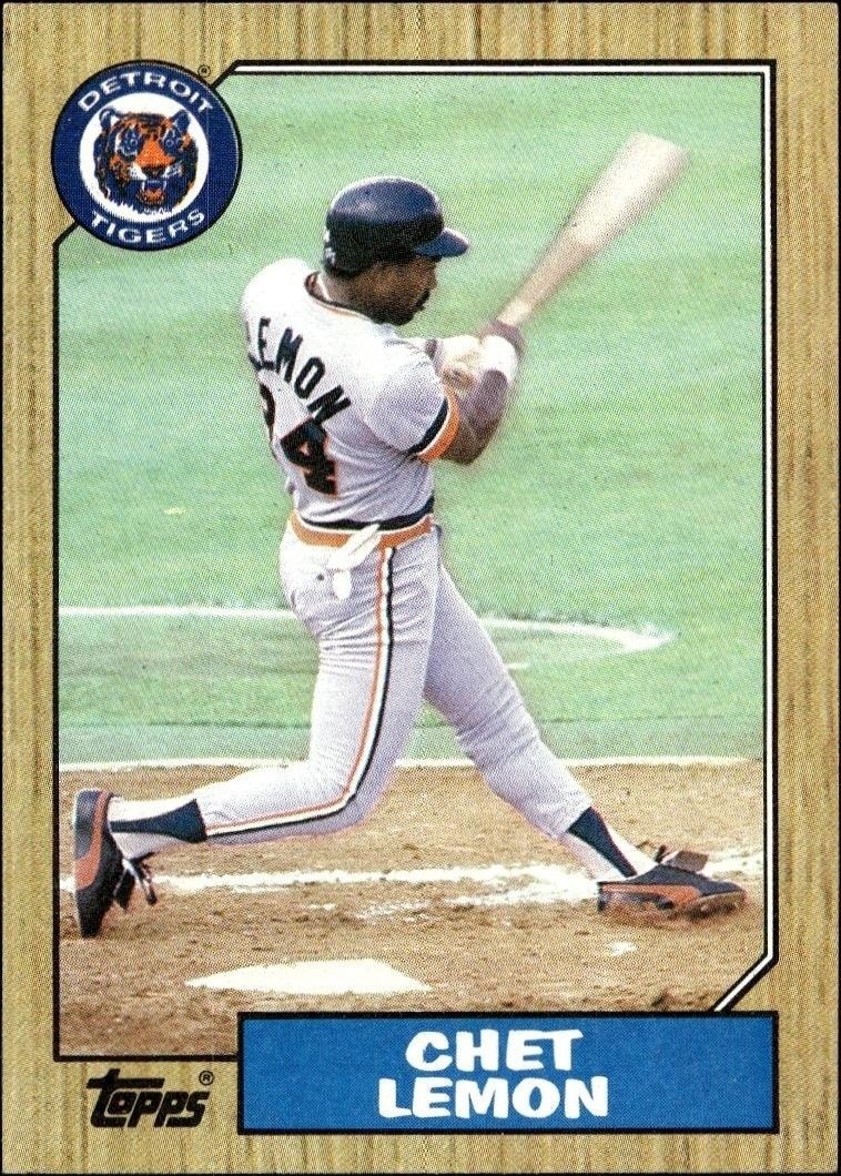 1987 Topps Chet Lemon #739 trading card