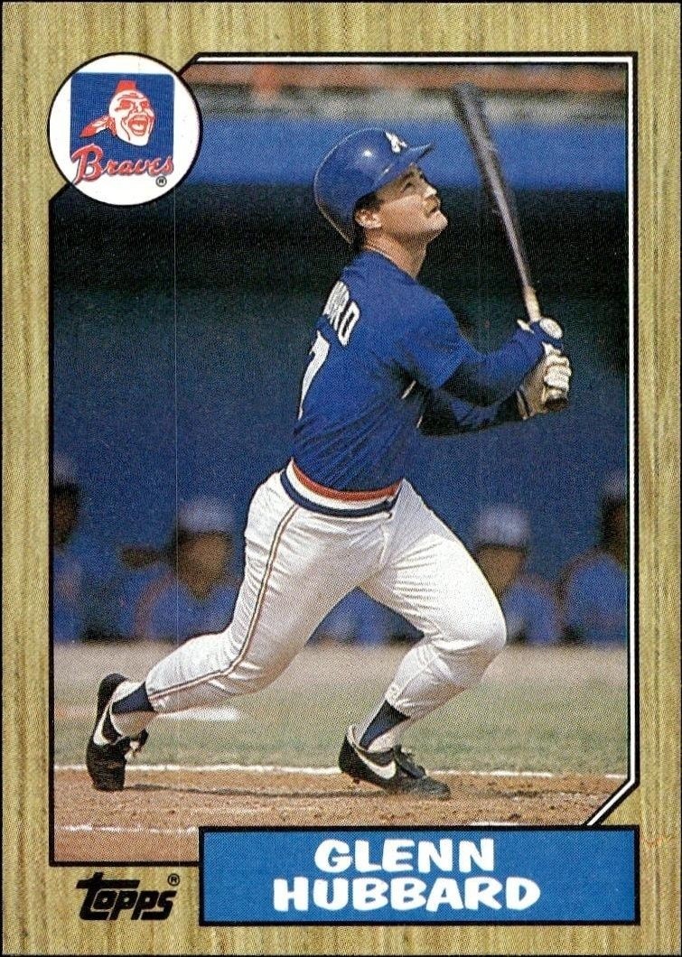 1987 Topps Glenn Hubbard #745 trading card