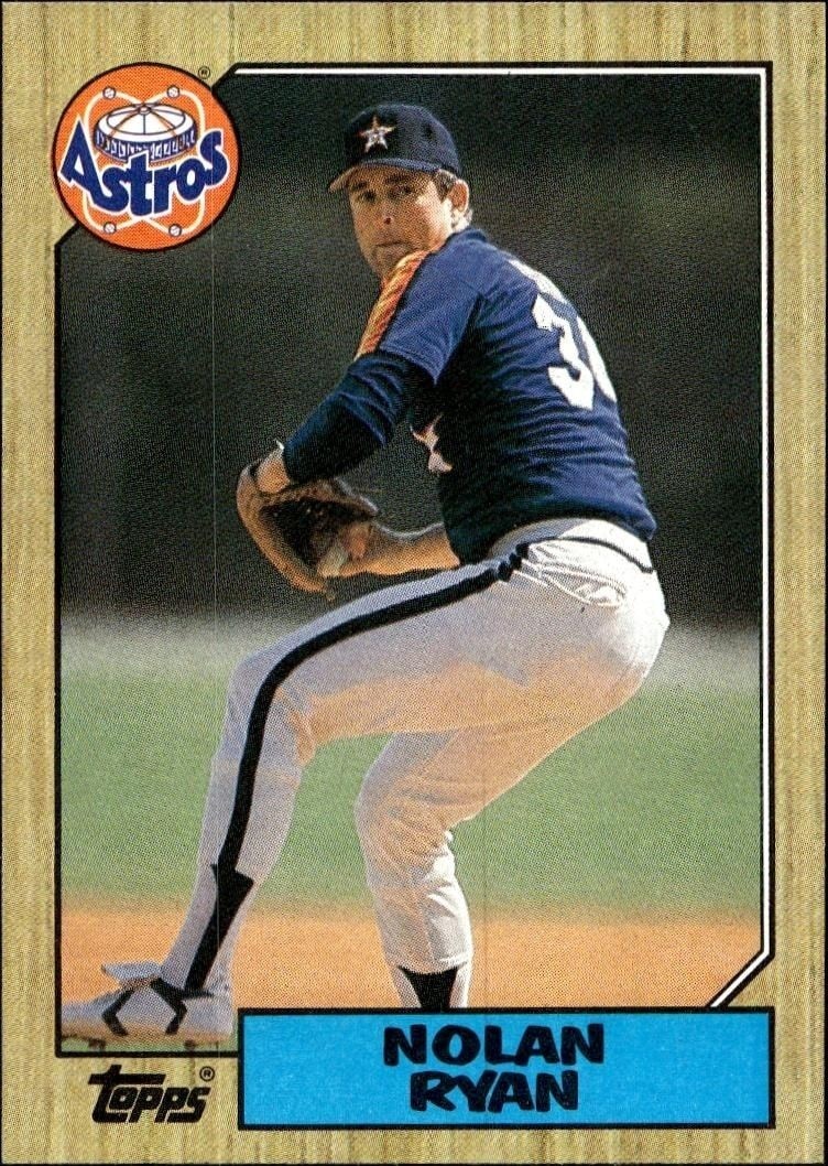 1987 Topps Nolan Ryan #757 baseball trading card front