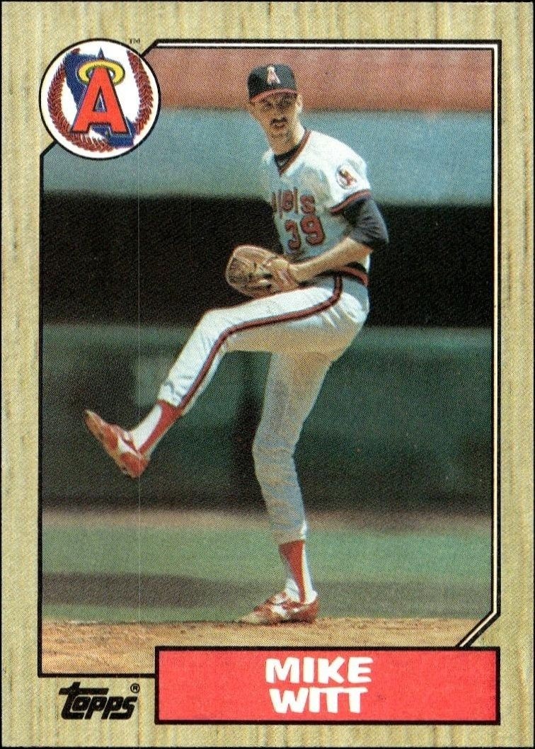 1987 Topps Mike Witt #760 trading card
