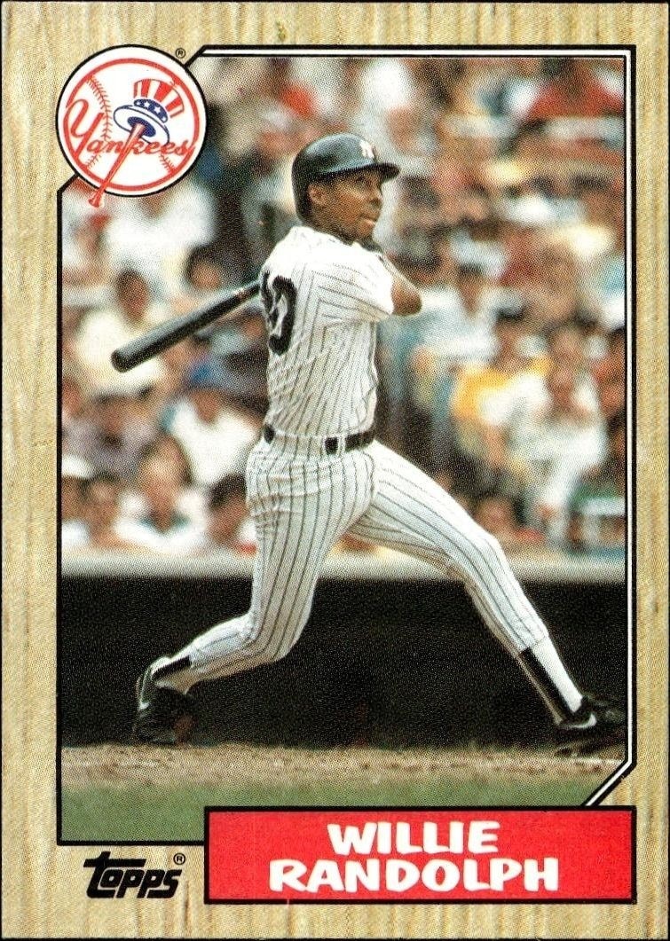 1987 Topps Willie Randolph #701 trading card