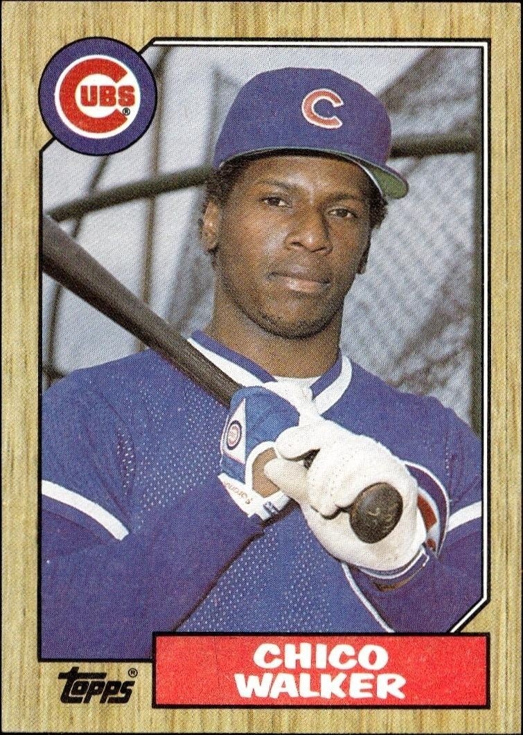 1987 Topps Chico Walker #695 trading card