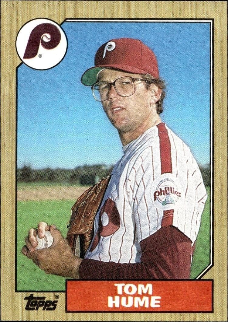 1987 Topps Tom Hume #719 trading card