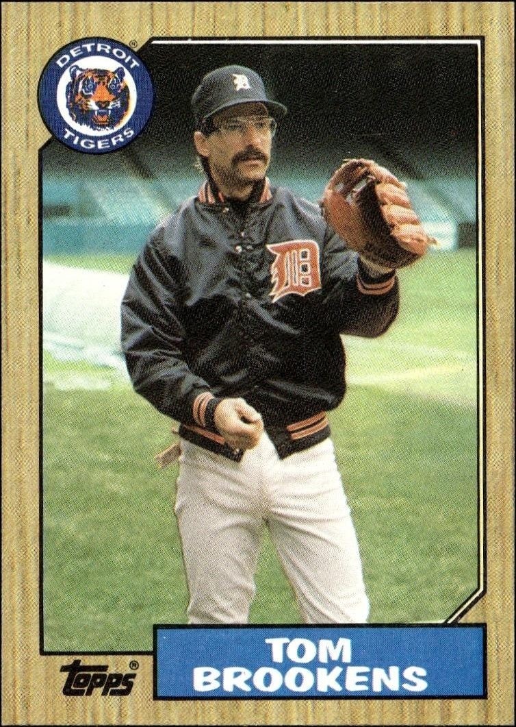1987 Topps Tom Brookens #713 trading card