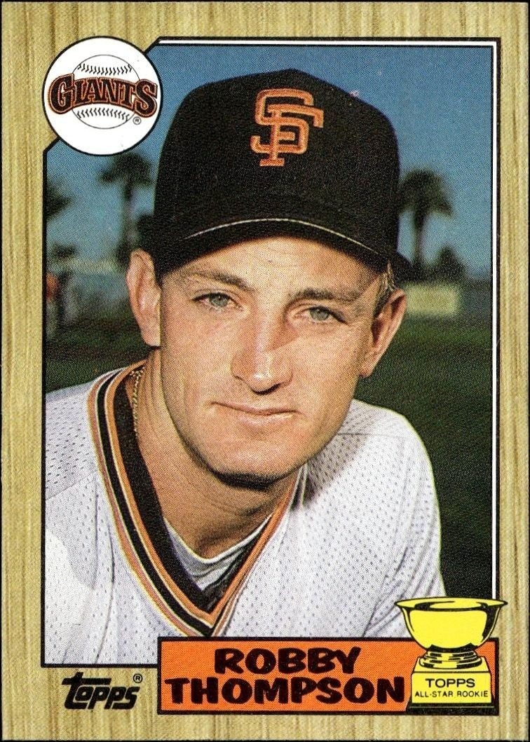 1987 Topps Robby Thompson #658 trading card