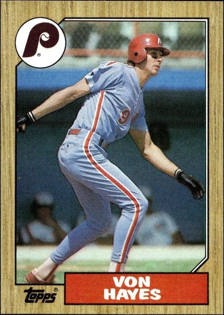 1987 Topps Von Hayes #666 trading card