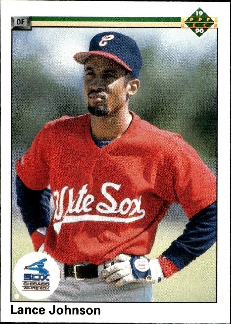 1990 Upper-Deck Low Number Lance Johnson #90 trading card