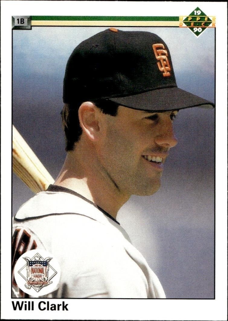1990 Upper-Deck Low Number Will Clark #50 trading card